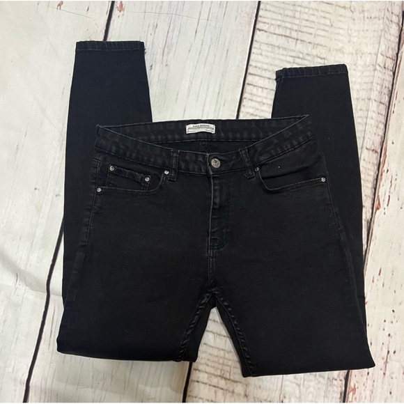 ZARA WOMAN Black Skinny Stretch Jeans Jeggings size 8 GUC - Picture 3 of 13